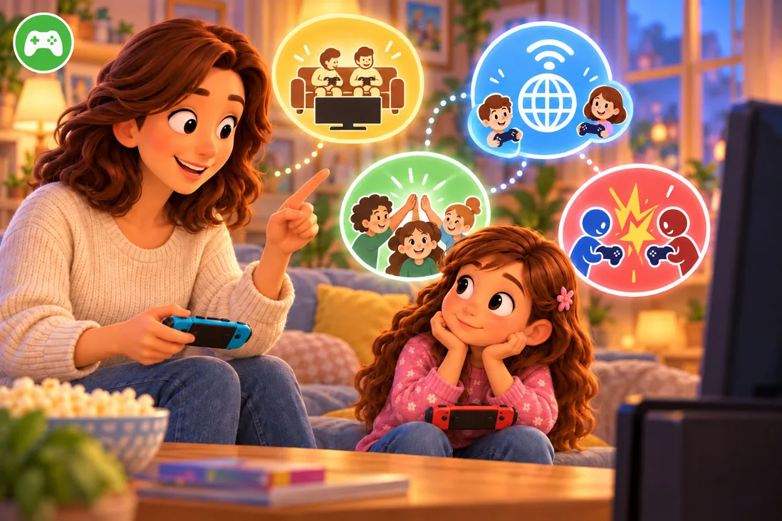 Illustration de Local, en ligne, coop, versus : comprendre les modes multijoueurs sur Switch