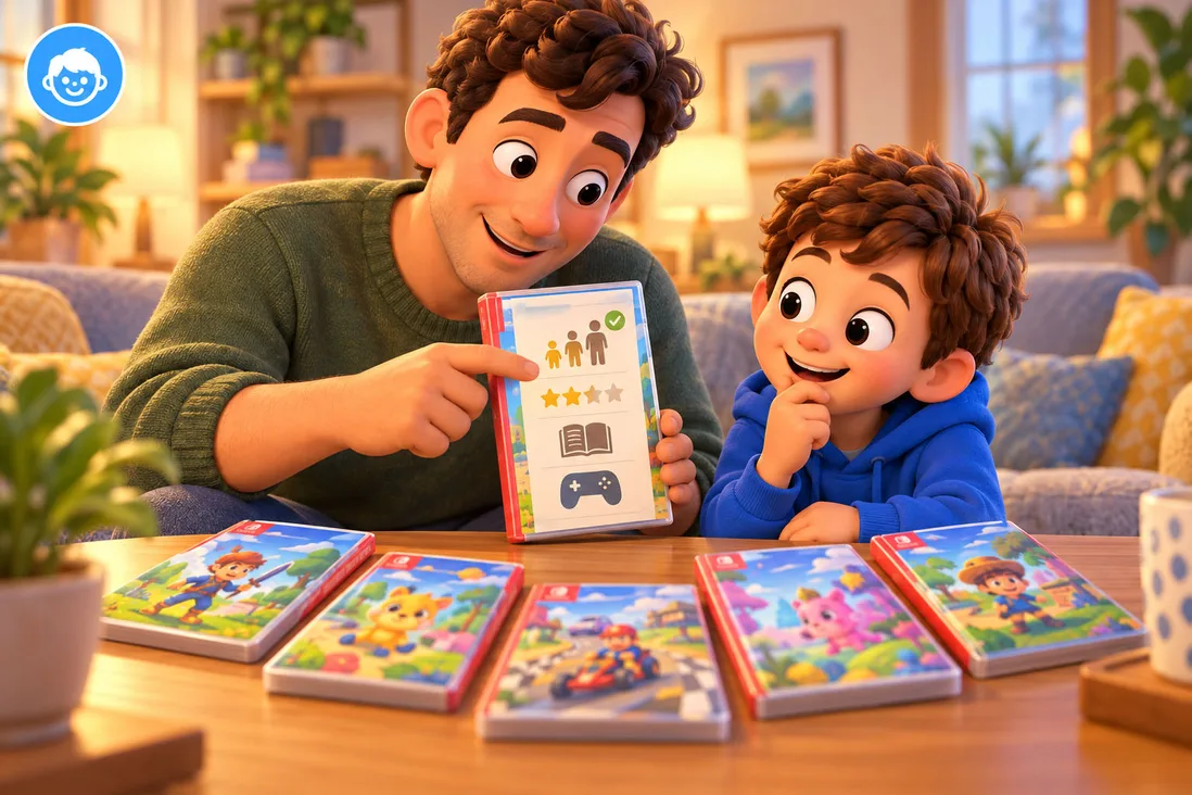 Illustration de Comment choisir le premier jeu Switch de son enfant ?