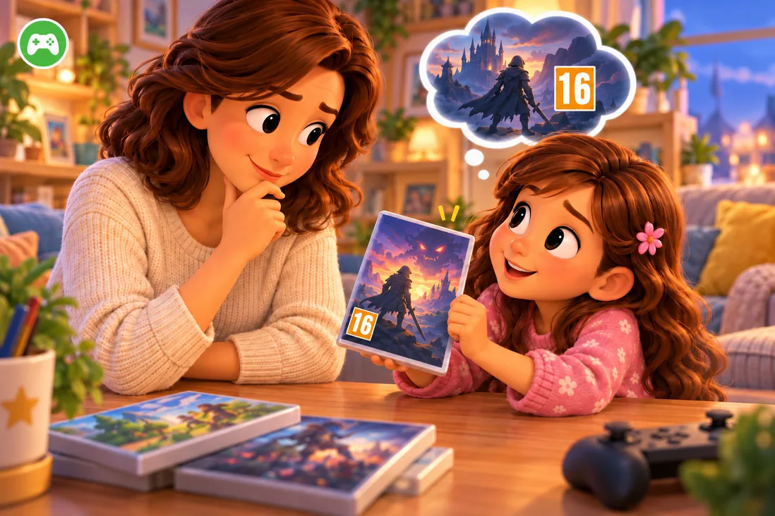 Illustration de Mon enfant veut un jeu PEGI au-dessus de son âge : que faire ?