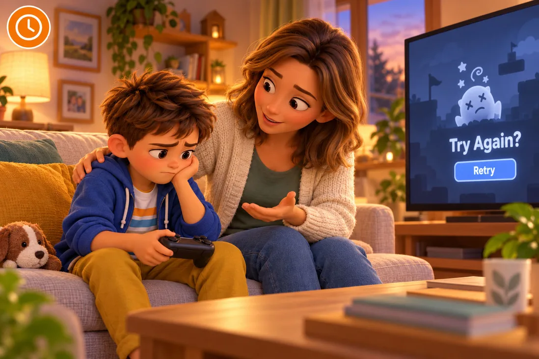 Illustration de Comment aider un enfant à gérer la frustration et la défaite dans les jeux vidéo ?