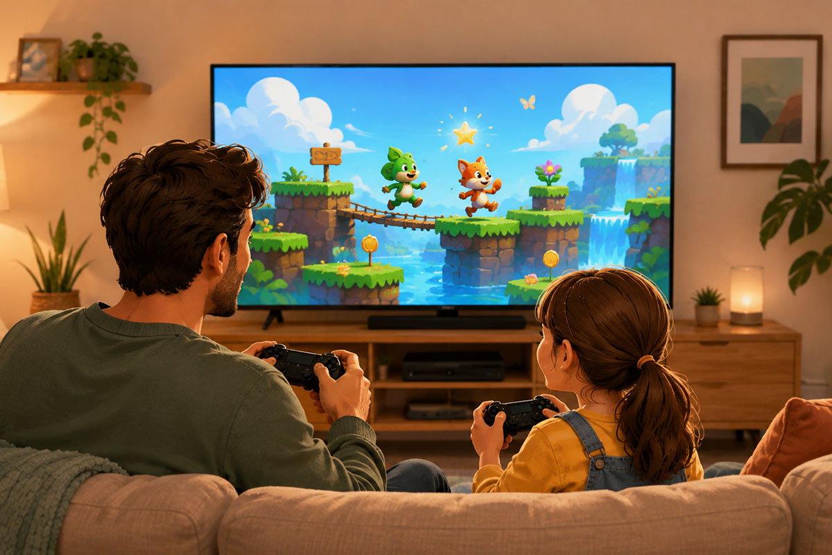 Illustration de Les meilleurs jeux Switch pour jouer à 2 avec un enfant