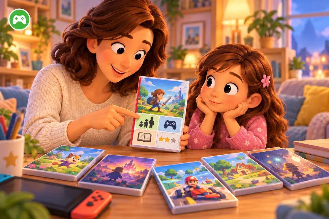 Illustration de Comment savoir si un jeu Switch est adapté à l’âge et au niveau de son enfant ?